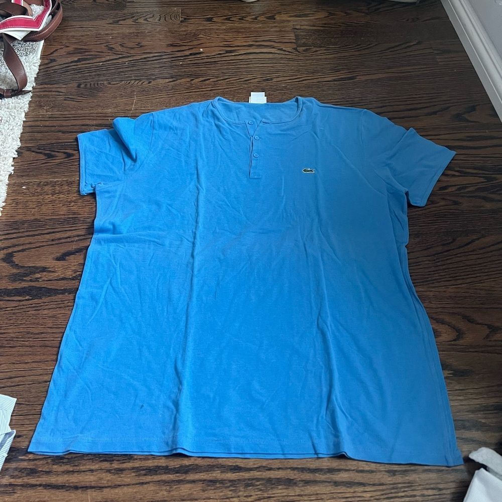 Lacoste Men's Short Sleeve Polo Tee in Bright Blue